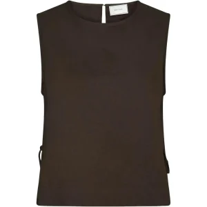 Neo Noir, Svetlana Linen Top, Brown