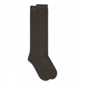 MP, Wool/Cotton Knee Socks, Dark Brown