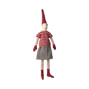 Maileg Jul, Nisse, str. 3, Pige, Nederdel og strikket sweater, 14-5432-00