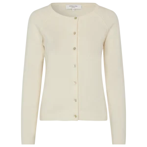 Rosemunde, RWLaica LS O-neck Raglan Cardigan, Ivory