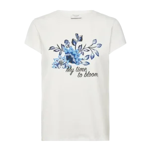 Rosemunde, RWNatali Print Capsleeve T-shirt, Flower placement print