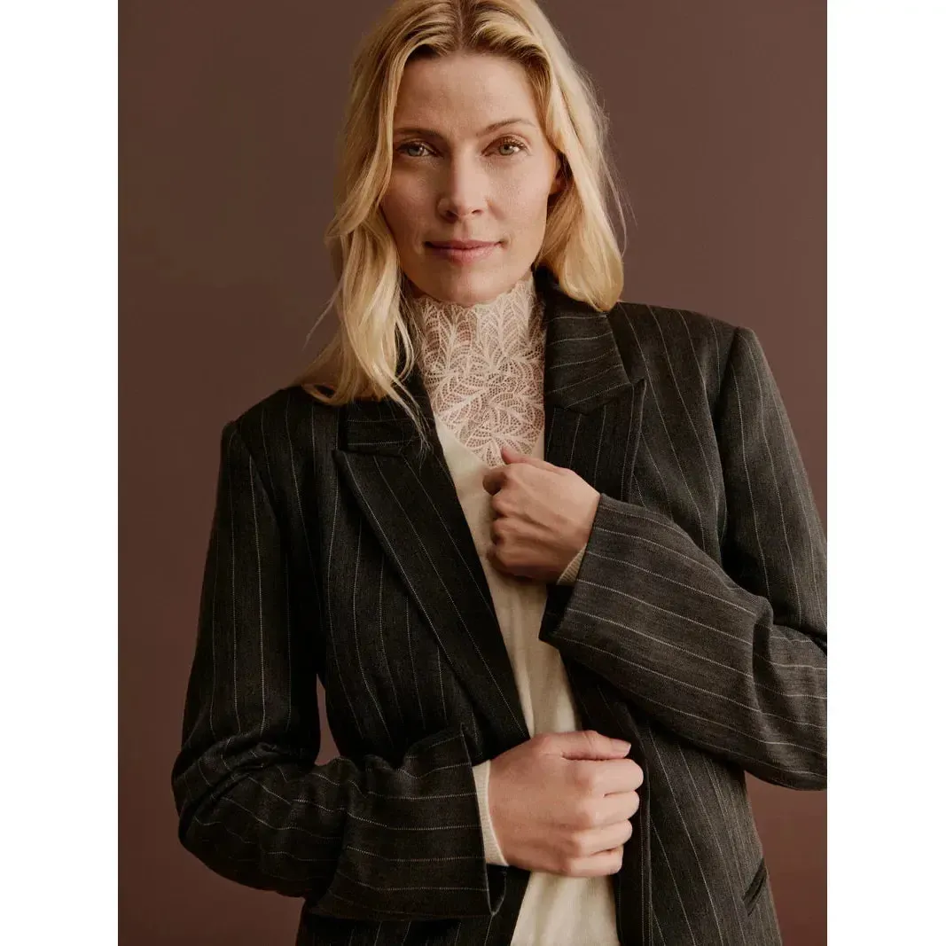 Rosemunde, RWPin LS Blazer, Grey Pinstripe - Billede 5