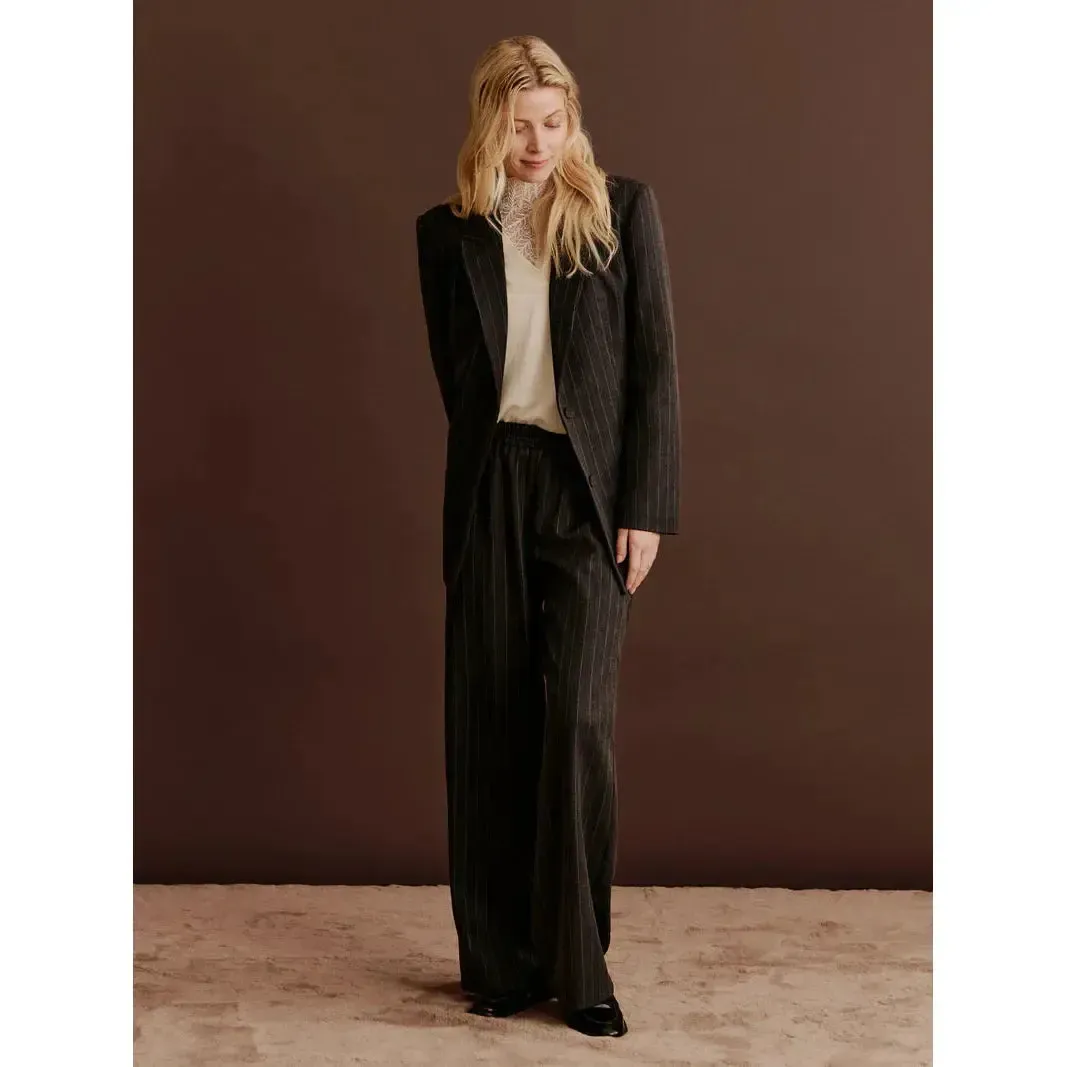 Rosemunde, RWPin LS Blazer, Grey Pinstripe - Billede 4