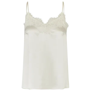 Rosemunde, RWJade Silk Regular Strap Lace Top, Ivory