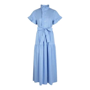 Neo Noir, Nellie Stripe Dress, Light Blue