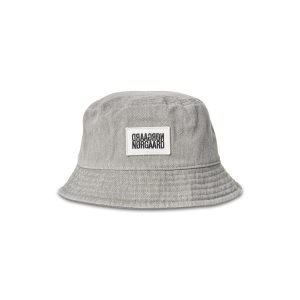 Mads Nørgaard, Washed Cotton Twill Bucket Hat, Grey Melange