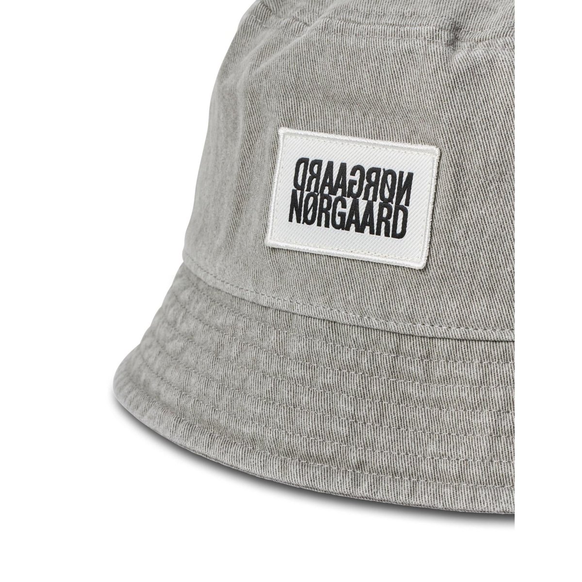 Mads Nørgaard, Washed Cotton Twill Bucket Hat, Grey Melange - Billede 3