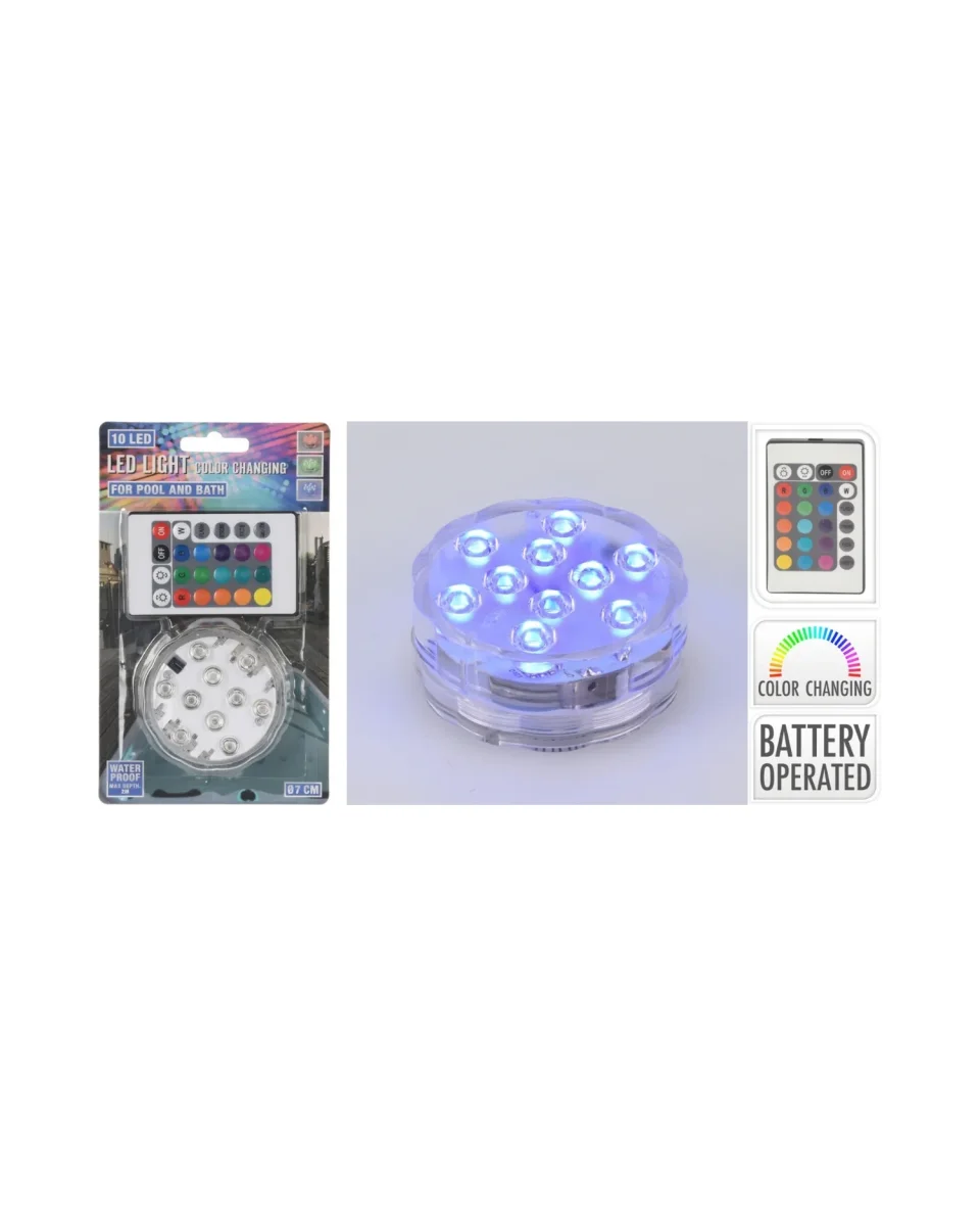 LED Pool- Og Badekarslys eller oplysnign af haven - Med Fjernbetjening - Billede 3