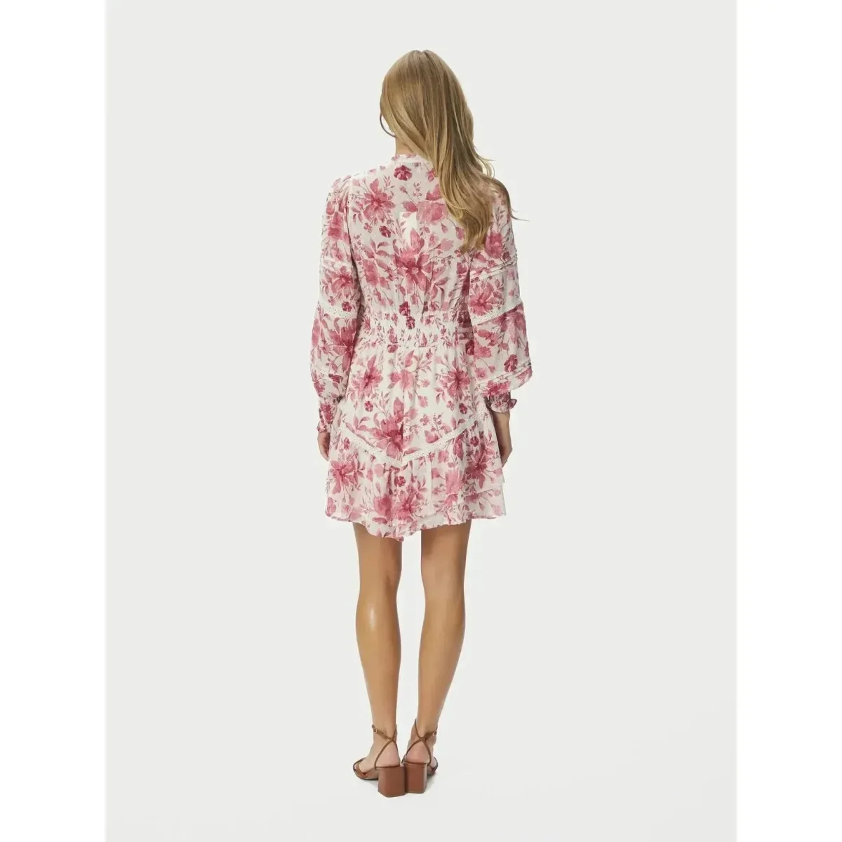 Neo Noir, Roberta Flower Print Dress, Evening Rose - Billede 4