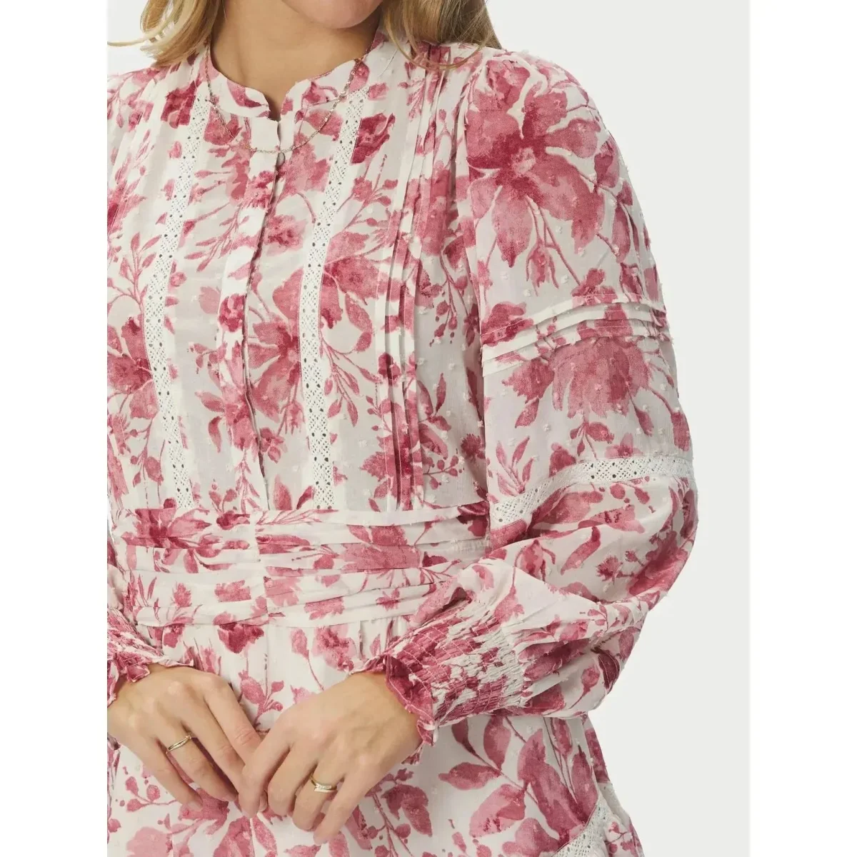 Neo Noir, Roberta Flower Print Dress, Evening Rose - Billede 5