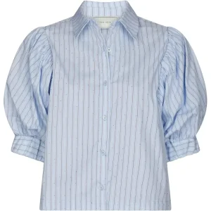 Neo Noir, Etta Stripe Stone Shirt, Light Blue