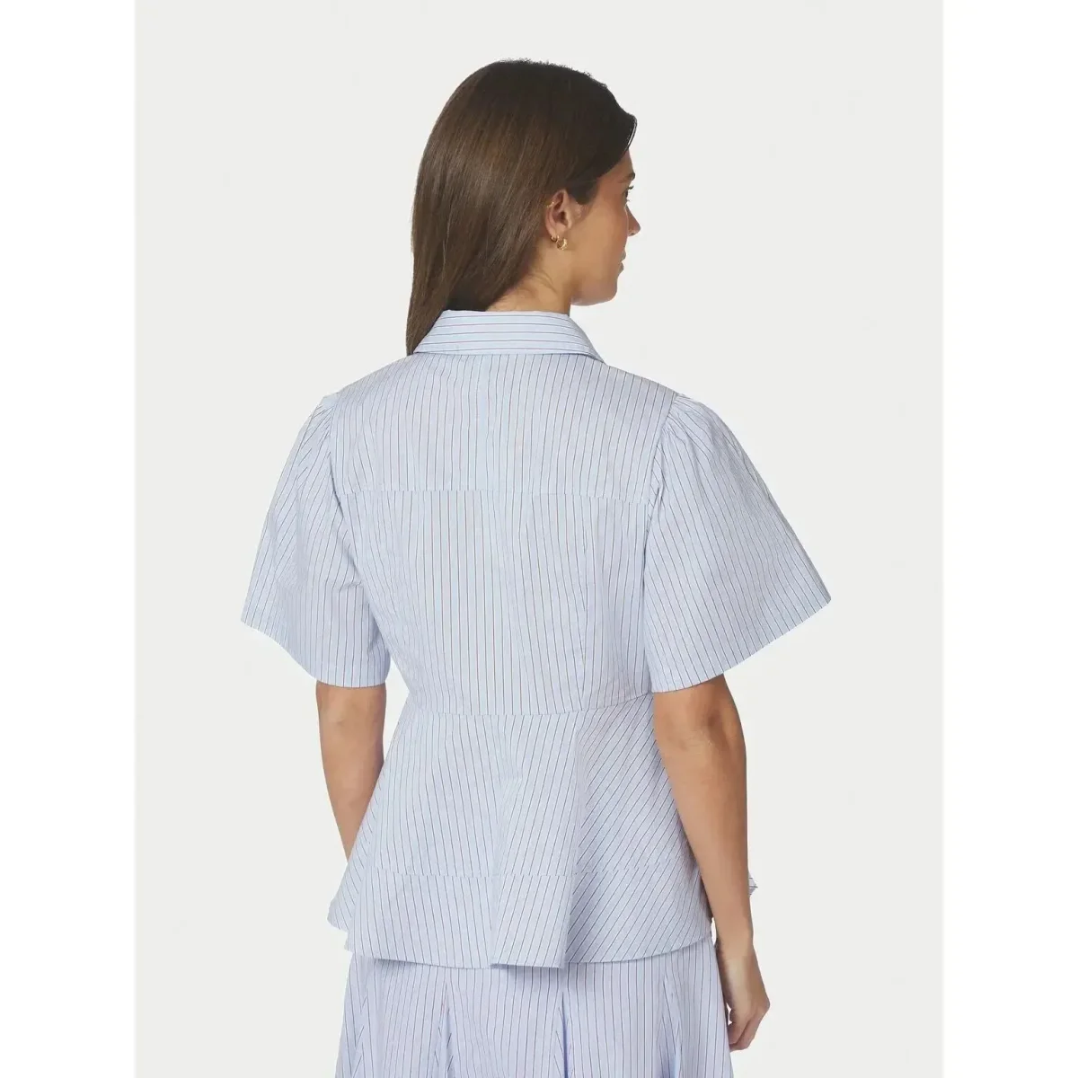 Neo Noir, Janelle Stripe Shirt, Blue/Brown - Billede 4