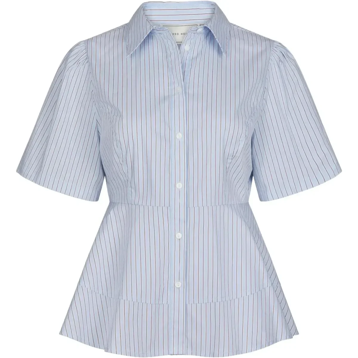 Neo Noir, Janelle Stripe Shirt, Blue/Brown - Billede 2