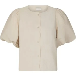 Neo Noir, Moisa Linen Blouse, Sand