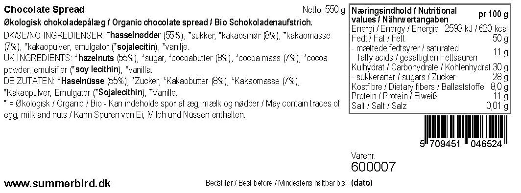Chokolade smørepålæg | Summerbird - Billede 3