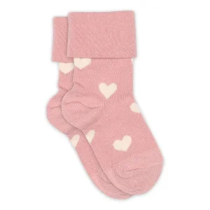 MP - strømper - Silver pink hjerter