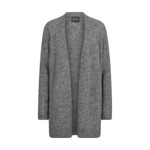 Mos Mosh MMThora Long Cardigan, Grey Melange