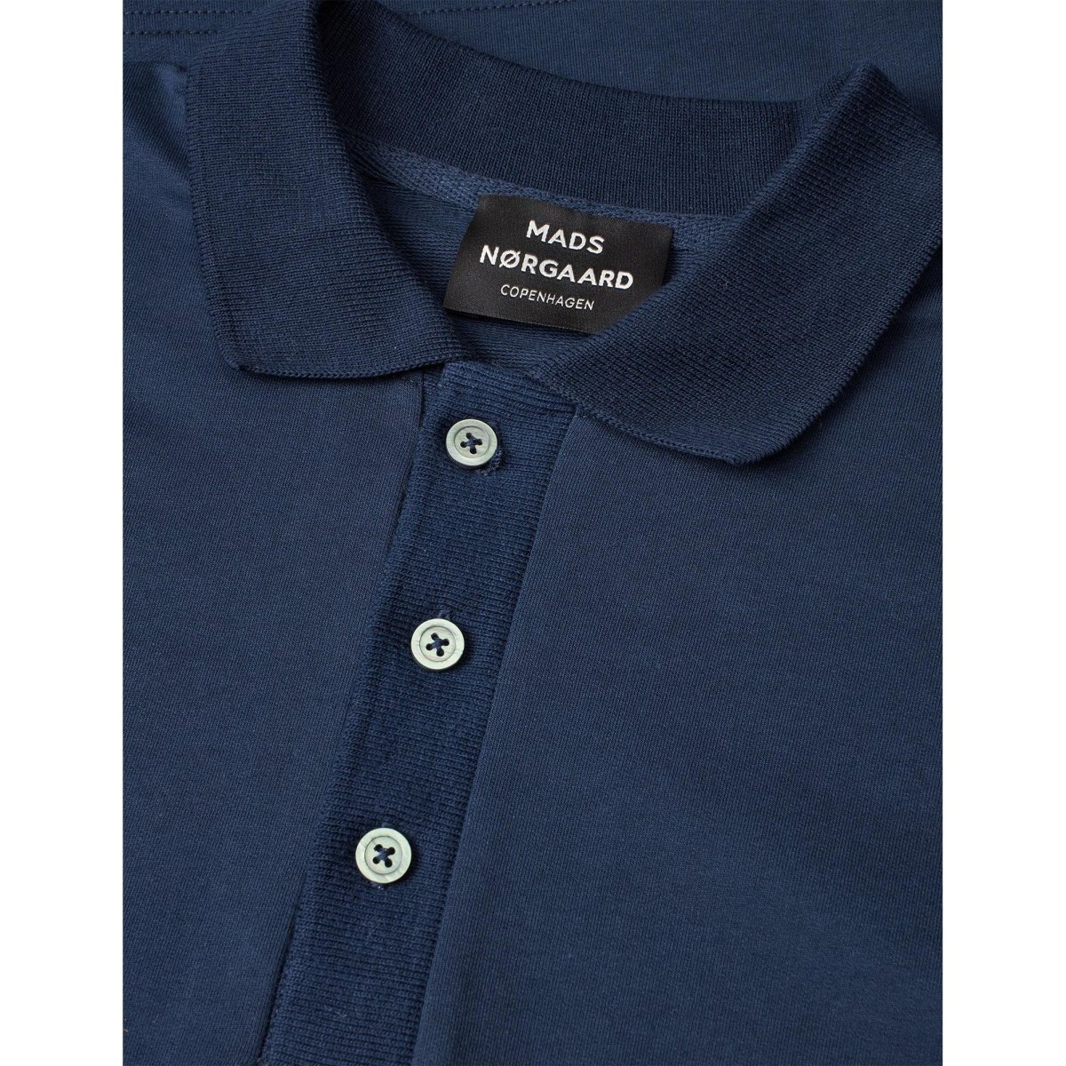 Mads Nørgaard, Light Terry Polo Sweat, Sky Captain - Billede 3