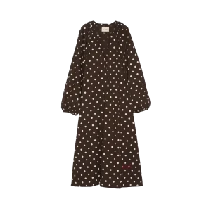 Sissel Edelbo, Lara Dress, Organic Cotton, Brown Dot, ONESIZE