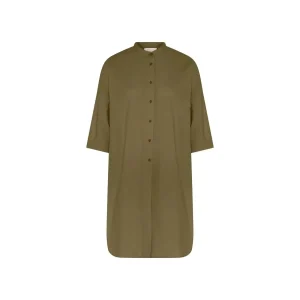 Frau, Seoul 2/4 long shirt, Military Olive