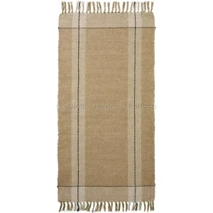 Ib Laursen, Gulvløber, Creme/Beige m/ sorte striber