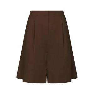 Neo Noir, Nika Linen Shorts, Dark Brown